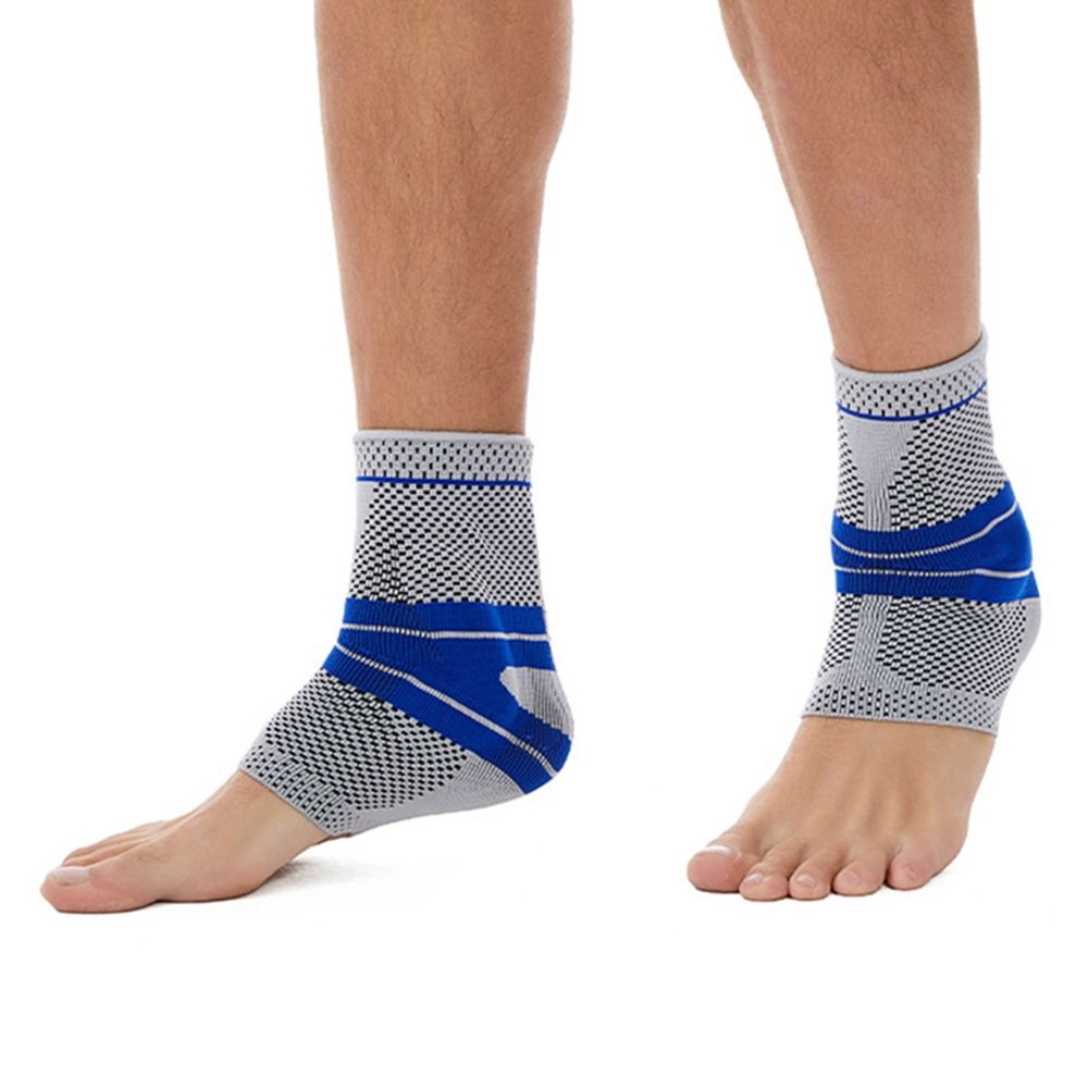 Ankle Brace Sock - ニット製スポーツ足首ブレース軽量通気性足首サポートスリーブ滑り止めシリコン弾性足首圧縮ソックスランニング用