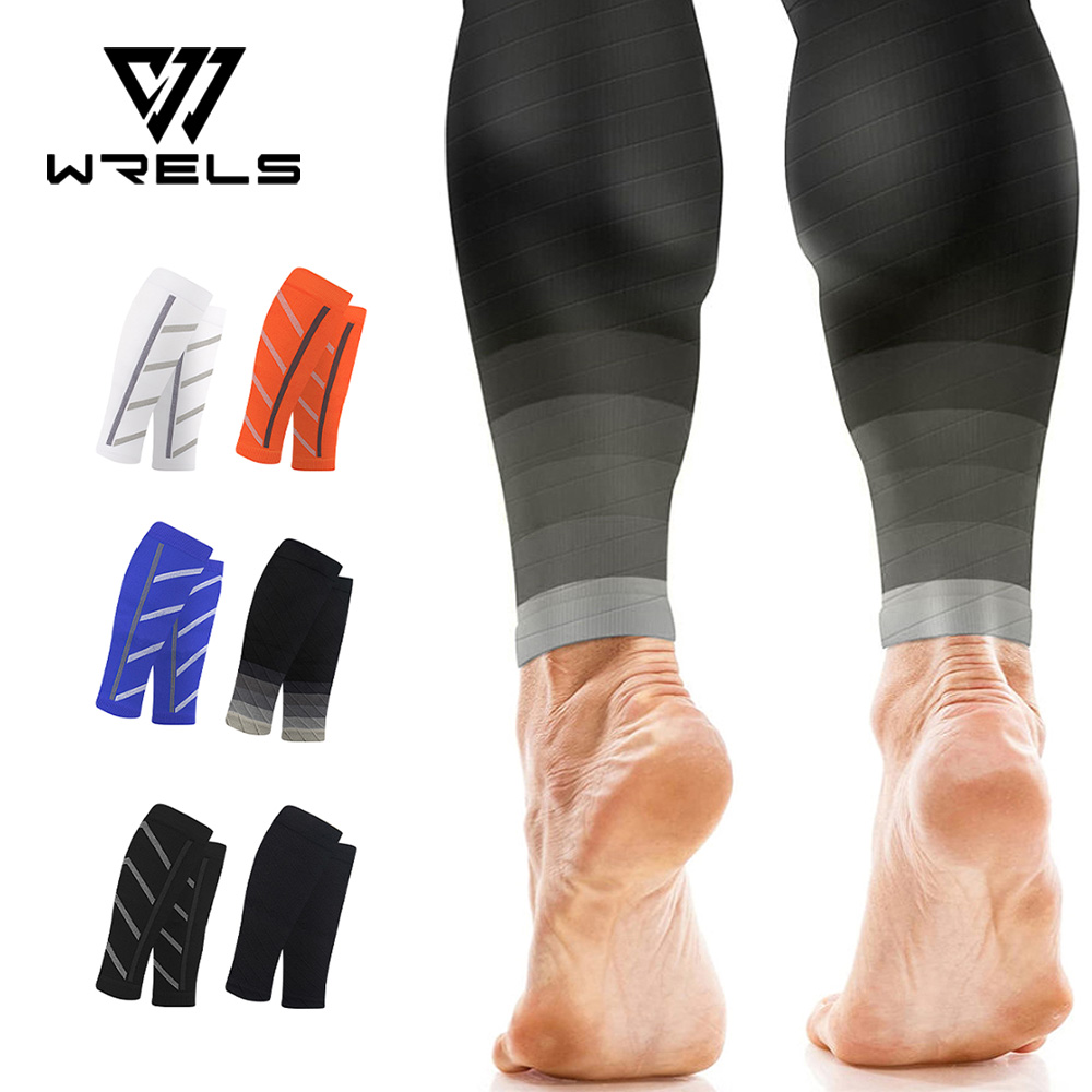 Compression Sleeve Calf - 圧縮スポーツソックスふくらはぎサポートアシスト夜間ランニングナイロンレギンススリムソックス男性屋外ランニング高圧ストッキング