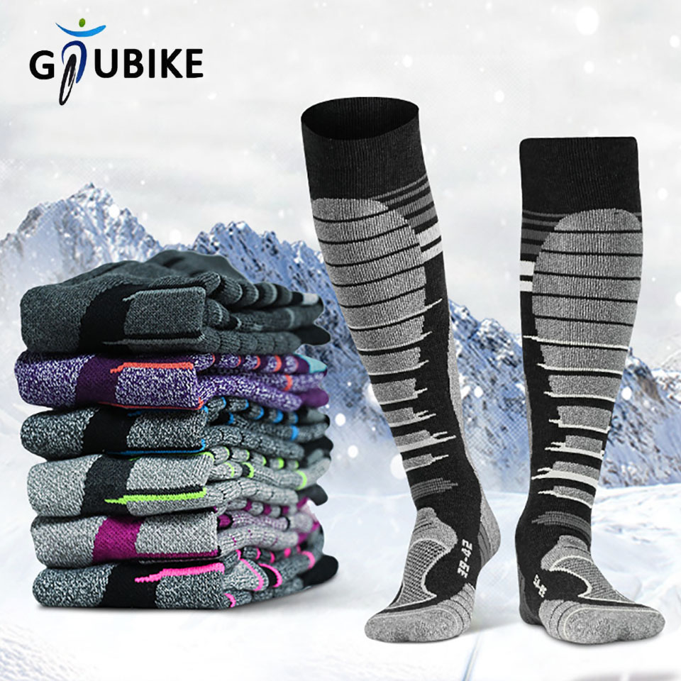 Thermal Sock Winter - GTUBIKE メリノウールスキーソックス、スノーボード、雪、冬用の防寒ソックス、サーマルニーハイウォームソックス、ハンティング用