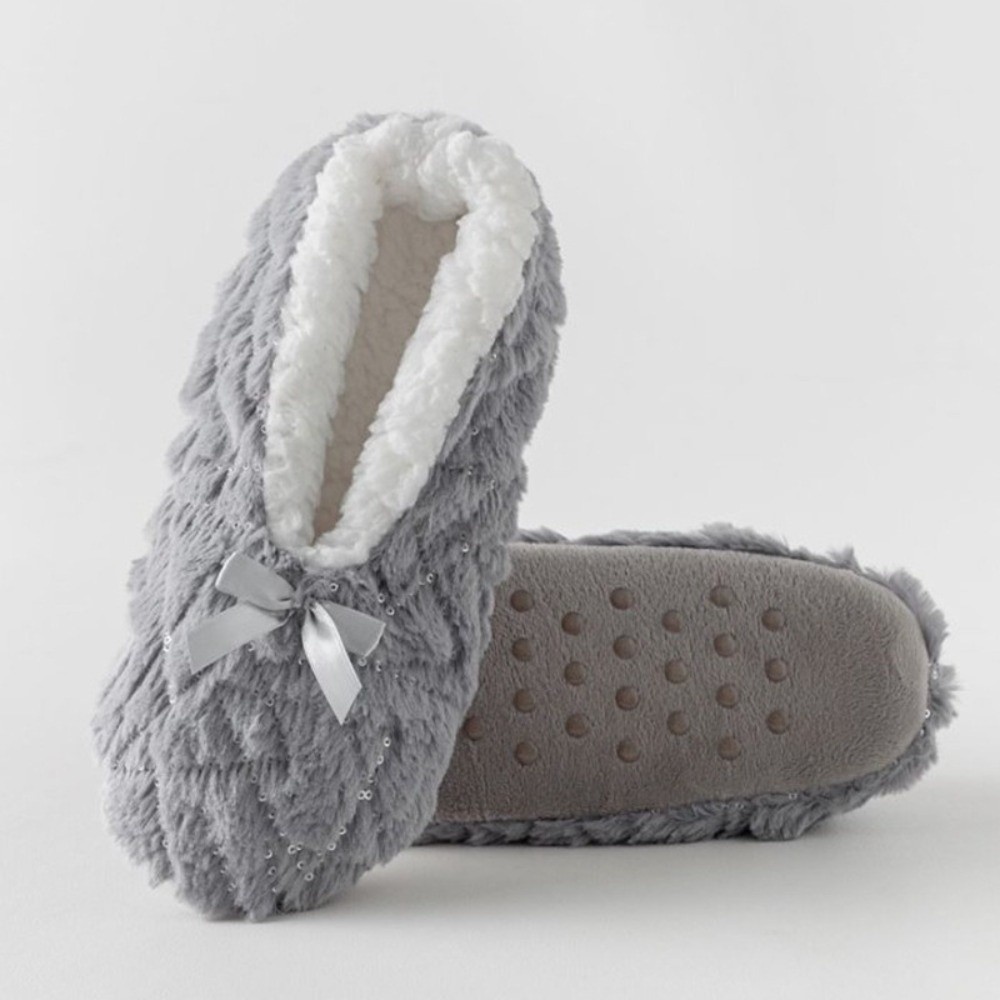 Thermal Sock Winter - 快適な厚手スリッパソックス、保温性のある滑り止め付きハウススリッパ、蝶結び付きソフト室内用フロアソックス、ハウスウェア