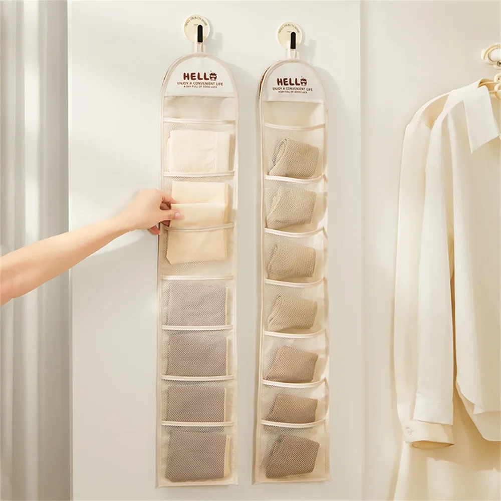 Sock Organizer Tray - 多層収納 吊り下げ収納 寮の部屋 バックドア収納袋 下着収納袋 靴下