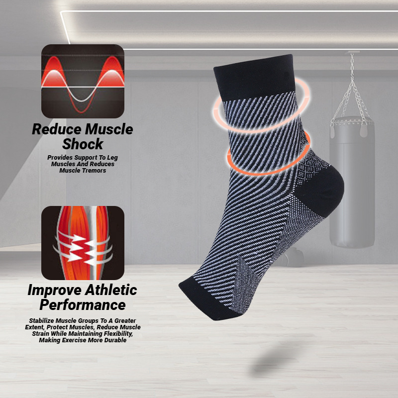 スポーツ用足首サポーター、圧迫スリーブ、足底筋膜炎ソックス、 - Ankle Brace Sock のレビューと価格