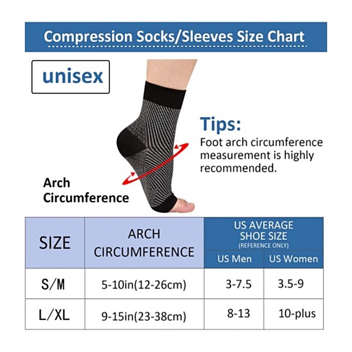 1 ペア神経障害ソックス、足首ブレースソックスと腱炎圧縮ソッ - Ankle Brace Sock のレビューと価格