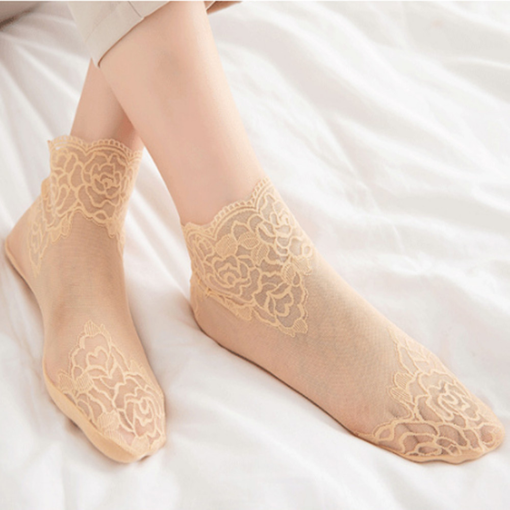 女性用レースローズ薄手ソックス ローファー ローカット ノー - Invisibility Sock Loafer のレビューと価格