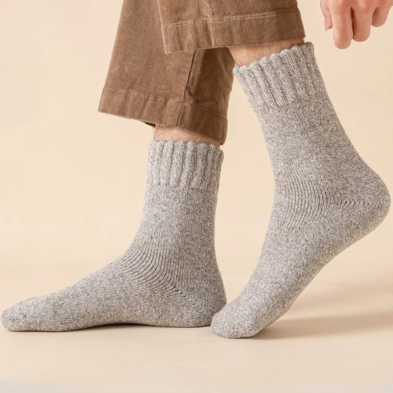 5足組無地柄メンズ・ボーイズ・ガールズ用ミッドカーフコットン - Thermal Sock Winter のレビューと価格