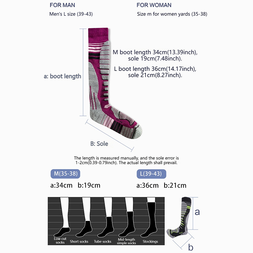GTUBIKE メリノウールスキーソックス、スノーボード、雪 - Thermal Sock Winter のレビューと価格