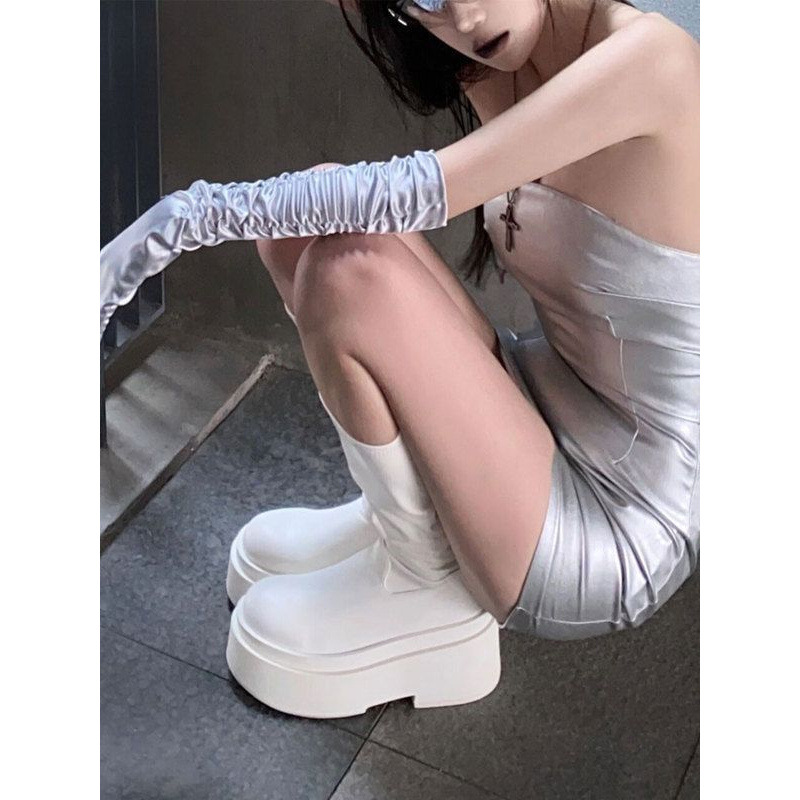 2025年夏 厚底ロングブーツ レディース 薄型ハイチューブ - Knee High Sock Women のレビューと価格