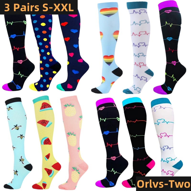 S-XXL 3 ペア送料無料ナース圧縮靴下静脈瘤女性男性靴下 - Compression Sock Medical のレビューと価格